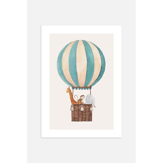 H & M - The Balloon Ride Plakat - Pomarańczowy ze sklepu H&M w kategorii Plakaty - zdjęcie 169907665