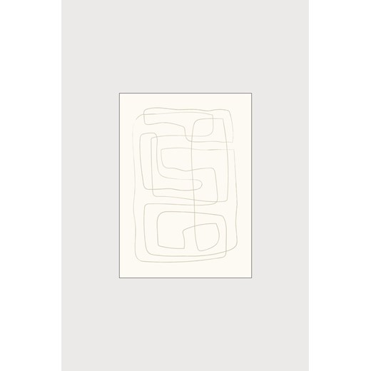 H & M - Sommer Art Studio - Lines 01 - Biały ze sklepu H&M w kategorii Dekoracje ścienne - zdjęcie 169907776