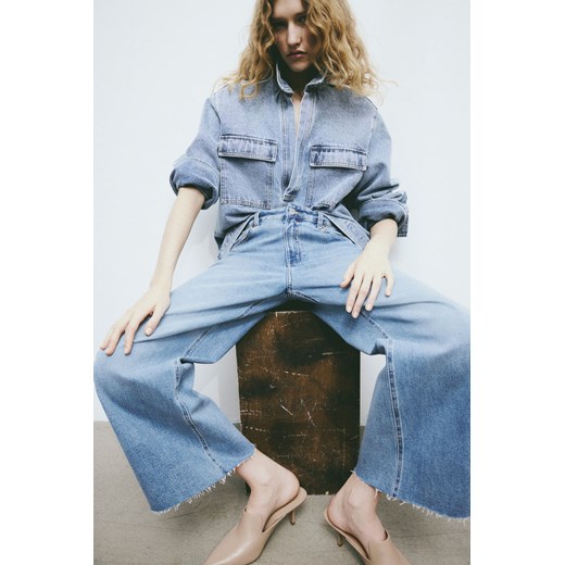 H & M - Wide High Ankle Jeans - Niebieski ze sklepu H&M w kategorii Jeansy damskie - zdjęcie 169907779