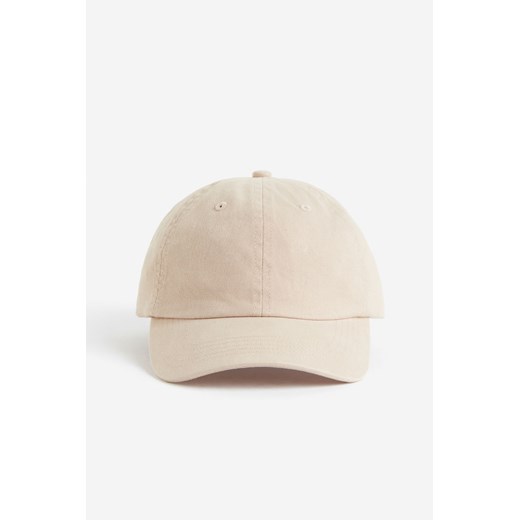 H & M - Bawełniana czapka z daszkiem - Beżowy ze sklepu H&M w kategorii Czapki z daszkiem damskie - zdjęcie 169907955