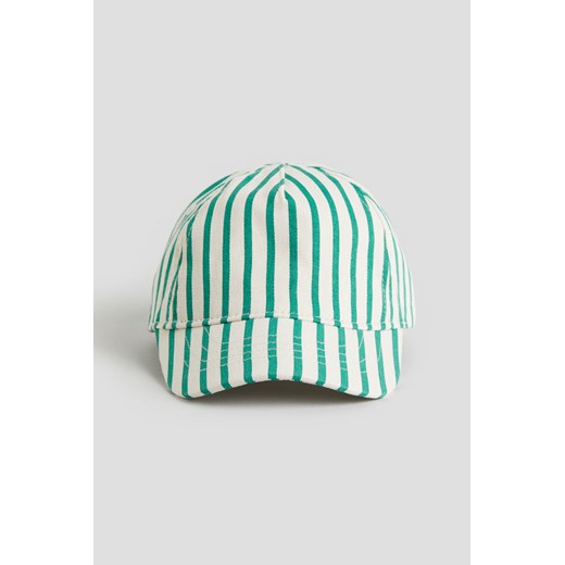 H & M - Bawełniana czapka z daszkiem - Zielony ze sklepu H&M w kategorii Czapki dziecięce - zdjęcie 169908586