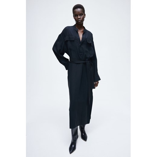 H & M - Sukienka utility z domieszką modalu - Czarny ze sklepu H&M w kategorii Sukienki - zdjęcie 169909085