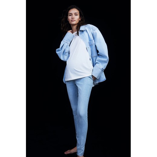 H & M - MAMA Super Skinny Jeans - Niebieski ze sklepu H&M w kategorii Spodnie ciążowe - zdjęcie 169909137
