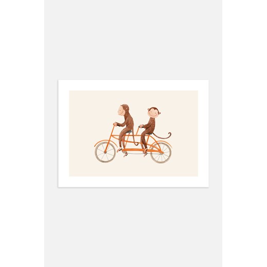 H & M - Monkey Ride Plakat - Brązowy ze sklepu H&M w kategorii Plakaty - zdjęcie 169909275