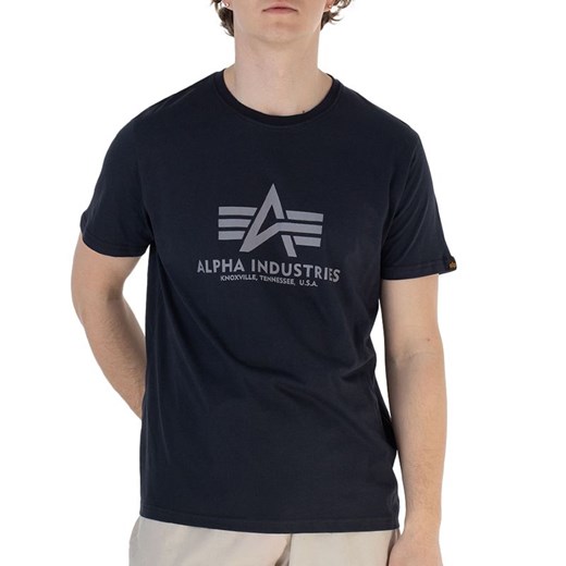 Koszulka Alpha Industries Basic T-shirt 10050107 - granatowa ze sklepu streetstyle24.pl w kategorii T-shirty męskie - zdjęcie 169910778