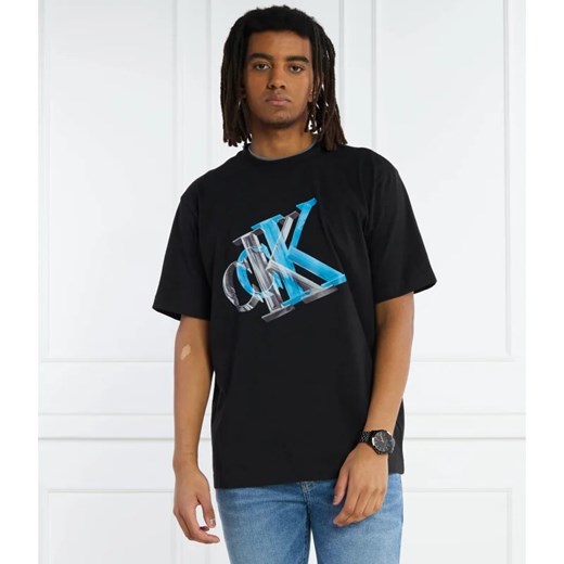 CALVIN KLEIN JEANS T-shirt 3D META MONOGRAM | Classic fit XL okazja Gomez Fashion Store