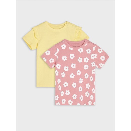 Sinsay - Koszulki 2 pack - różowy ze sklepu Sinsay w kategorii Koszulki niemowlęce - zdjęcie 169913807