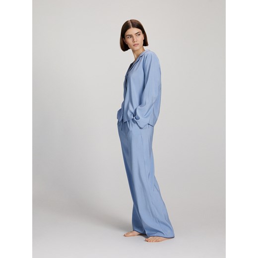 Reserved - Dwuczęściowa piżama z wiskozy - jasnoniebieski Reserved XS Reserved