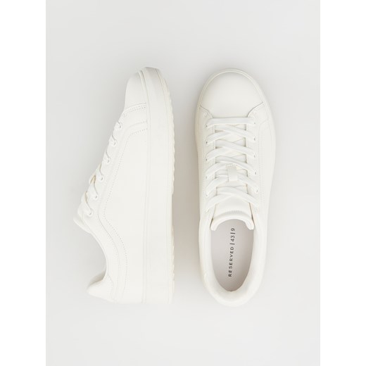 Reserved - Sneakersy z imitacji skóry - biały Reserved 43 Reserved