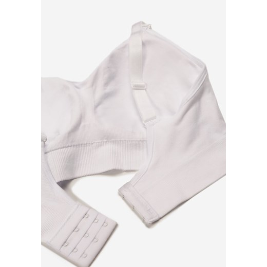 Biały Biustonosz Sportowy z Elastycznej Bawełny Linerida Renee S/M promocyjna cena Renee odzież