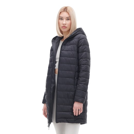 Cropp - Czarny dwustronny płaszcz - czarny Cropp XL Cropp
