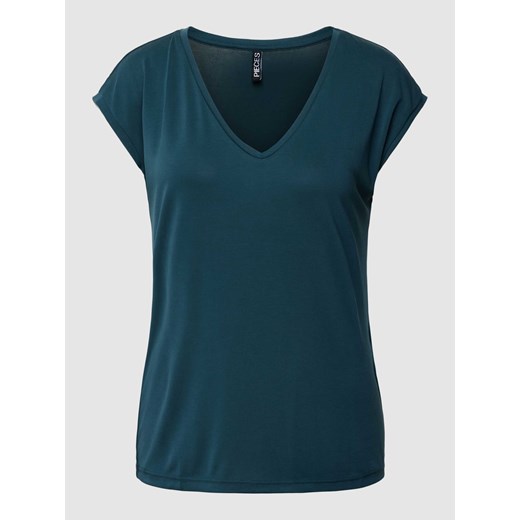 T-shirt z dekoltem w serek model ‘KAMALA’ ze sklepu Peek&Cloppenburg  w kategorii Bluzki damskie - zdjęcie 169964057