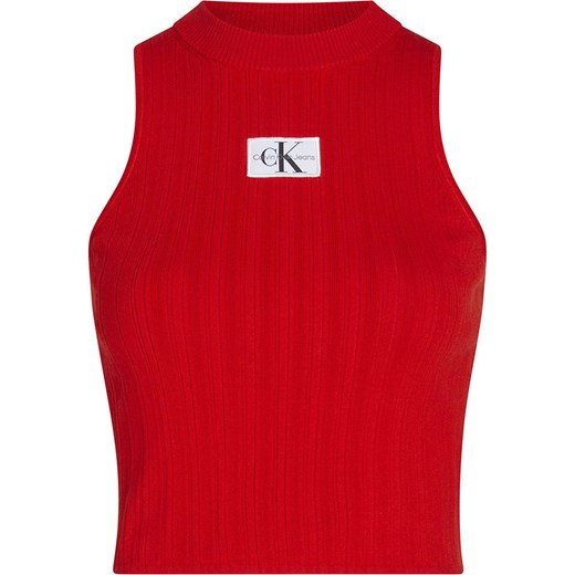 Calvin Klein Top w kolorze czerwonym ze sklepu Limango Polska w kategorii Bluzki damskie - zdjęcie 169965359