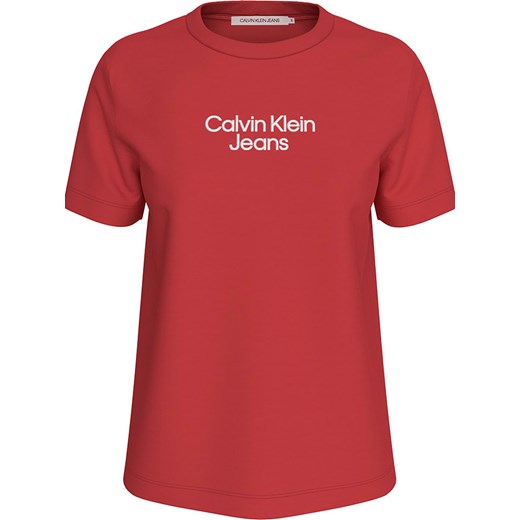 Calvin Klein Koszulka w kolorze czerwonym ze sklepu Limango Polska w kategorii Bluzki damskie - zdjęcie 169965367
