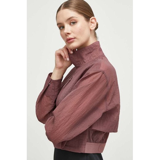 Calvin Klein Performance kurtka treningowa kolor różowy przejściowa ze sklepu ANSWEAR.com w kategorii Kurtki damskie - zdjęcie 169966956