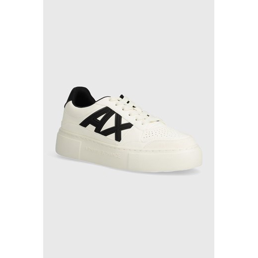 Armani Exchange sneakersy kolor beżowy XDX147 XV830 T052 ze sklepu ANSWEAR.com w kategorii Trampki damskie - zdjęcie 169967119