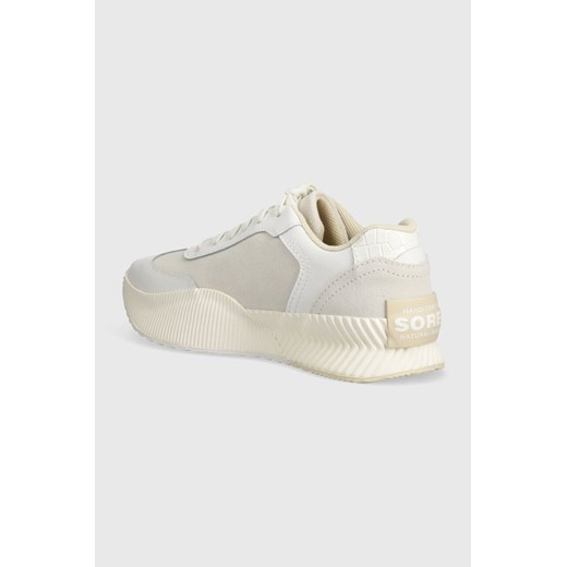 Buty sportowe damskie białe Sorel sneakersy sznurowane skórzane na płaskiej podeszwie 