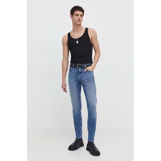 Karl Lagerfeld Jeans jeansy męskie kolor niebieski ze sklepu ANSWEAR.com w kategorii Jeansy męskie - zdjęcie 169967379