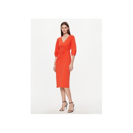 Nissa Sukienka koktajlowa RZ14824 Pomarańczowy Regular Fit ze sklepu MODIVO w kategorii Sukienki - zdjęcie 169973657