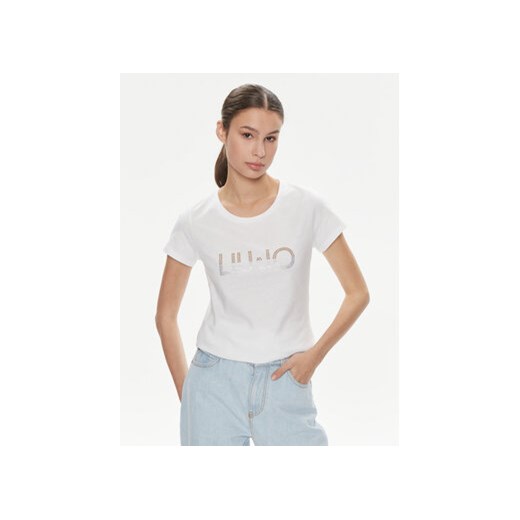 Liu Jo T-Shirt Ecs T-Shirt Basica M VA4216 JS923 Biały Regular Fit ze sklepu MODIVO w kategorii Bluzki damskie - zdjęcie 169973739