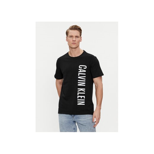 Calvin Klein Swimwear T-Shirt KM0KM00998 Czarny Regular Fit ze sklepu MODIVO w kategorii T-shirty męskie - zdjęcie 169973898