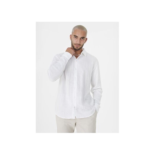 Brave Soul Koszula MSH-659PAXTON Biały Straight Fit ze sklepu MODIVO w kategorii Koszule męskie - zdjęcie 169974067