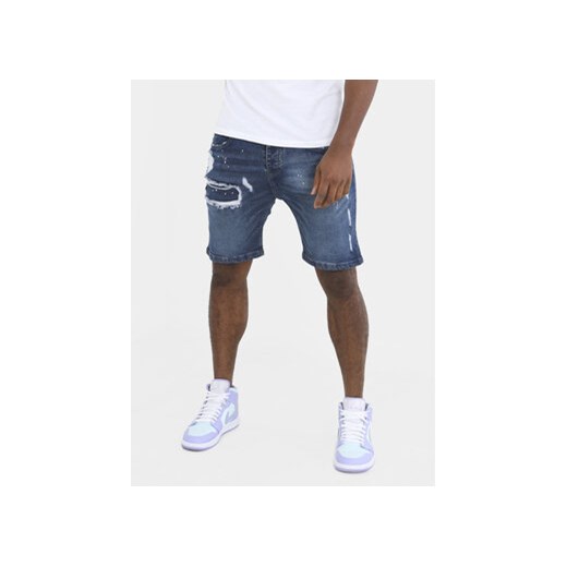 Brave Soul Szorty jeansowe MSRT-MUNICH Niebieski Straight Fit ze sklepu MODIVO w kategorii Spodenki męskie - zdjęcie 169974165