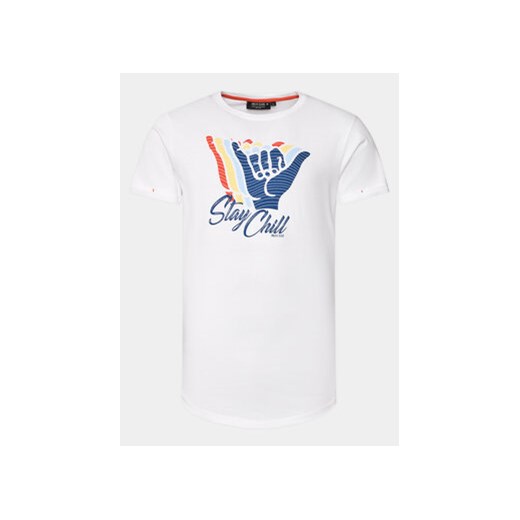INDICODE T-Shirt Chill 40-934 Biały Regular Fit ze sklepu MODIVO w kategorii T-shirty męskie - zdjęcie 169974547