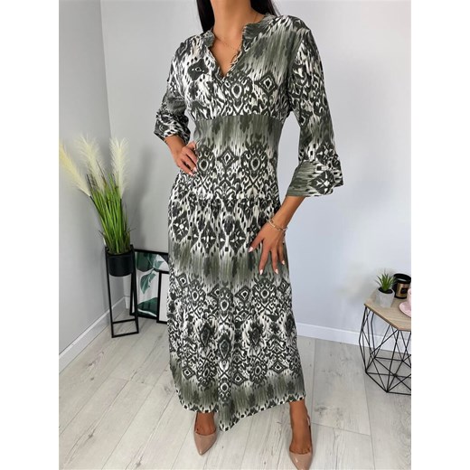 Zielona Sukienka Maxi Modnakiecka.pl 38 ModnaKiecka.pl