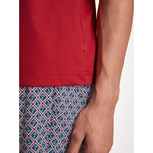 Piżama męska z bawełny Calida czerwona 46282 ze sklepu piubiu_pl w kategorii Piżamy męskie - zdjęcie 169990866