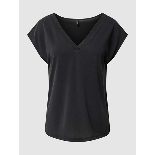 T-shirt z dekoltem w serek model ‘FREE’ ze sklepu Peek&Cloppenburg  w kategorii Bluzki damskie - zdjęcie 169991038