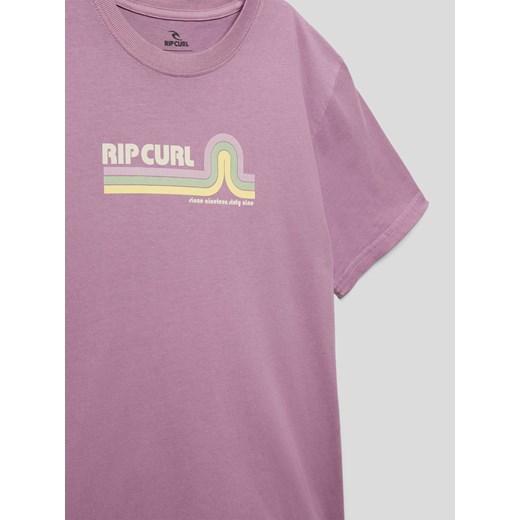 T-shirt chłopięce Rip Curl w nadruki różowy z krótkim rękawem 