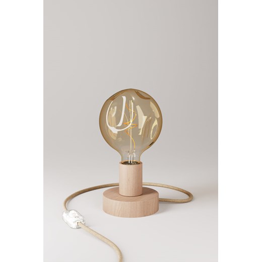 H & M - Drewniana Lampa Stołowa Z Żarówką Bumped - Złoty ze sklepu H&M w kategorii Lampy stołowe - zdjęcie 169992259