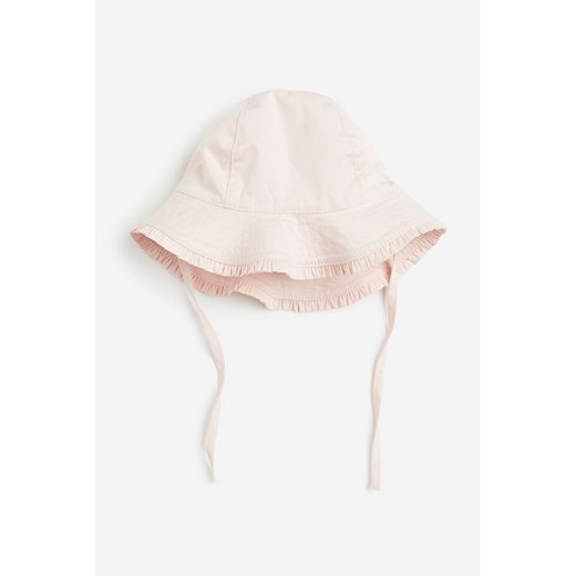H & M - Bawełniana czapka przeciwsłoneczna - Różowy ze sklepu H&M w kategorii Czapki dziecięce - zdjęcie 169992297
