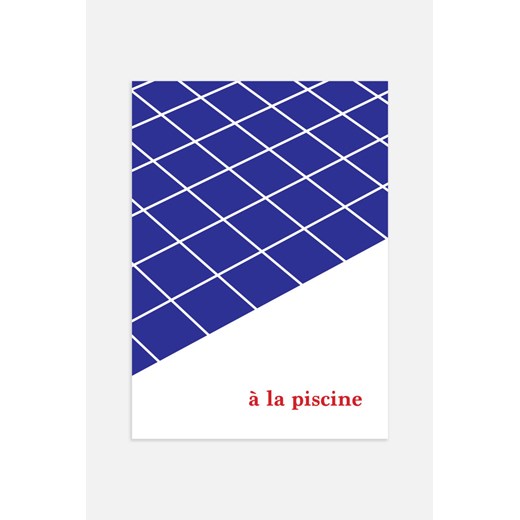 H & M - À La Piscine Plakat - Niebieski ze sklepu H&M w kategorii Plakaty - zdjęcie 169992516