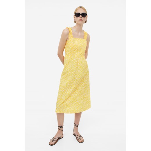 H & M - Wzorzysta sukienka - Żółty H & M L H&M