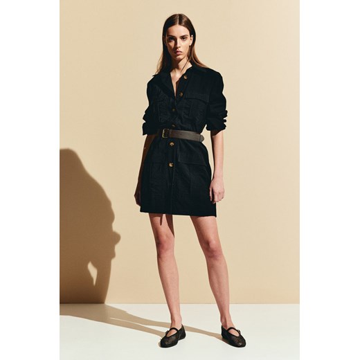 H & M - Sukienka utility z paskiem - Czarny ze sklepu H&M w kategorii Sukienki - zdjęcie 169992528