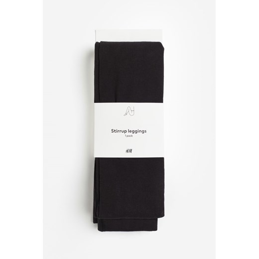 H & M - Legginsy z paskiem pod stopą - Czarny ze sklepu H&M w kategorii Rajstopy - zdjęcie 169992539