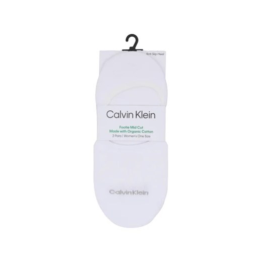 Skarpetki damskie białe Calvin Klein z elastanu 