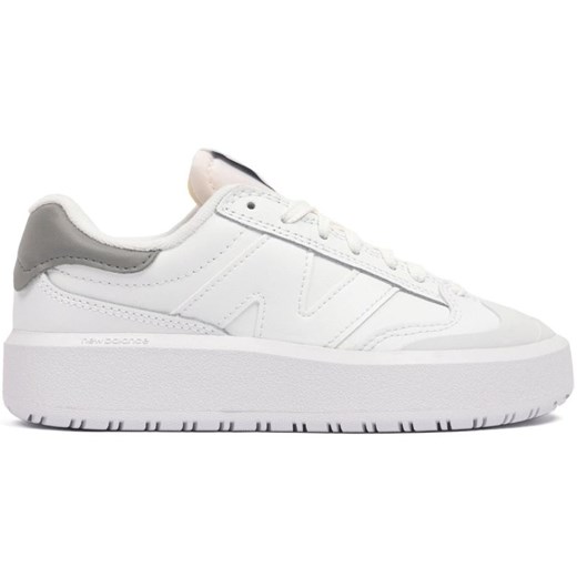 Buty sportowe damskie New Balance w stylu casual białe na płaskiej podeszwie z tworzywa sztucznego