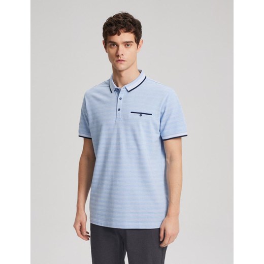 Polo PRM P 0924 Niebieski Melanż M ze sklepu Diverse w kategorii T-shirty męskie - zdjęcie 169993828