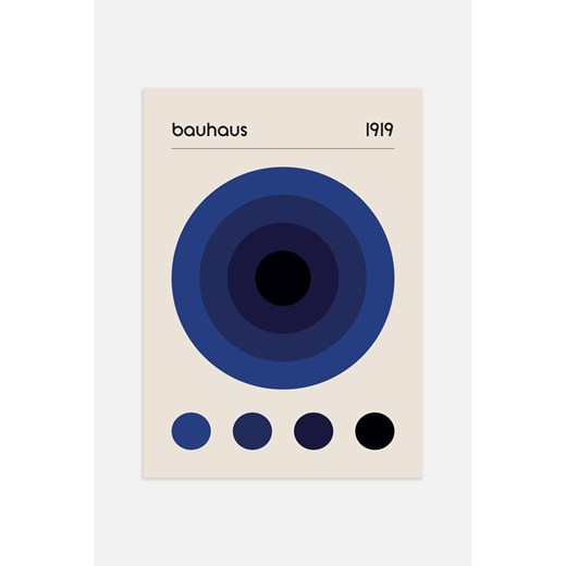 H & M - Bauhaus Blue Plakat - Niebieski ze sklepu H&M w kategorii Dekoracje ścienne - zdjęcie 169997188