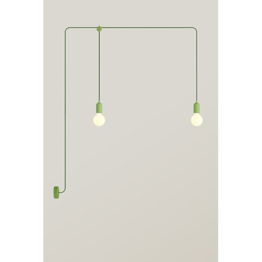 H & M - Zewnętrzna 2-ramienna Lampa Z Żarówkami - Zielony ze sklepu H&M w kategorii Oświetlenie ogrodowe - zdjęcie 169997257