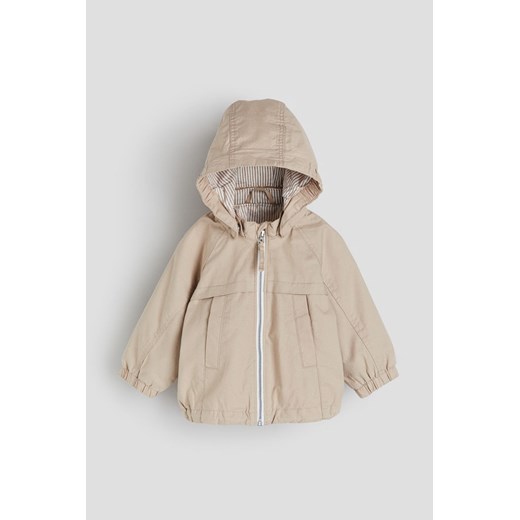 H & M - Bawełniana kurtka z kapturem - Brązowy ze sklepu H&M w kategorii Kurtki chłopięce - zdjęcie 169997329