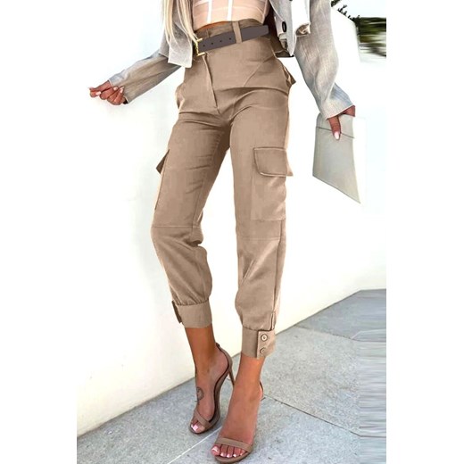 Spodnie BOLIARA BEIGE ze sklepu Ivet Shop w kategorii Spodnie damskie - zdjęcie 170001028
