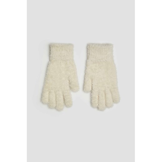 Futrzane rękawiczki piaskowe ze sklepu Moodo.pl w kategorii Rękawiczki damskie - zdjęcie 170002859