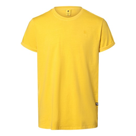 G-Star RAW Koszulka męska Mężczyźni Bawełna żółty jednolity ze sklepu vangraaf w kategorii T-shirty męskie - zdjęcie 170004157
