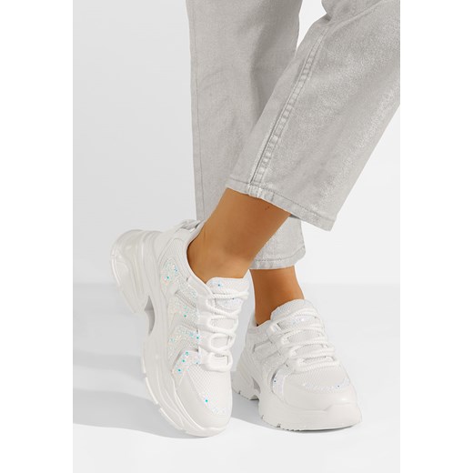 Białe sneakersy na platformie Aprilia ze sklepu Zapatos w kategorii Buty sportowe damskie - zdjęcie 170007246