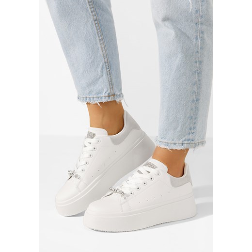 Białe sneakersy na platformie Ellianna V4 ze sklepu Zapatos w kategorii Buty sportowe damskie - zdjęcie 170007255