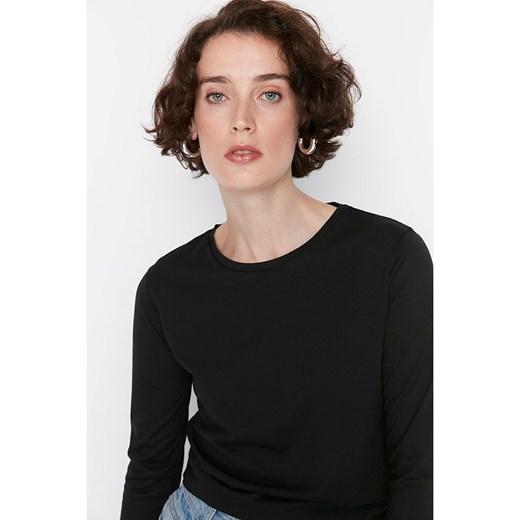 Bluzka damska Trendyol z krótkimi rękawami z okrągłym dekoltem 